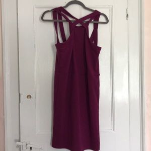 maroon bodycon dress